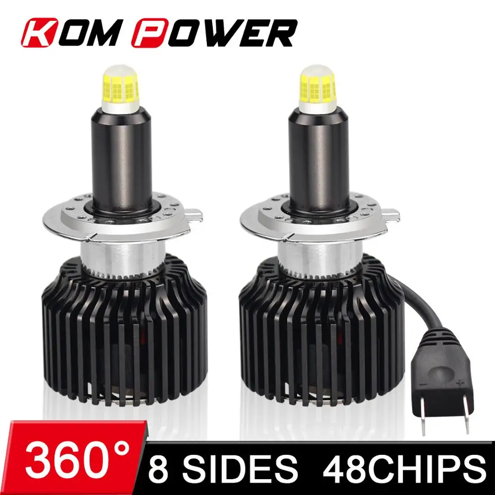 Kom Power 14000LM 4300K светодиодные H7 фары лампы 360 H1 светодиодный H11 6000K H8 H9 9005 HB3 9006 HB4 9012 HIR2 Авто фары led lamp Turbo лампы диодные H7 светодиодный свет для автомобиля