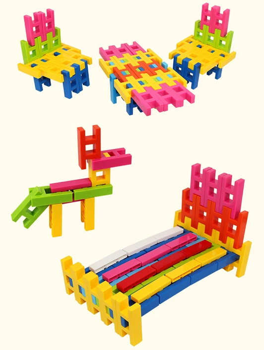 Harga Papan permainan anak permainan pendidikan untuk Anak anak mengembangkan mainan 3d jigsaw papan mainan h berbentuk blok bangunan tangga tangga mainan