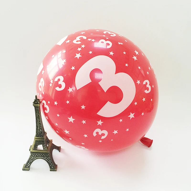 10 шт 12 дюймов на день рождения воздушные шары с днем рождения с числом 0-9 воздушных шаров из латекса, для мальчиков и девочек, День рождения украшения Globos