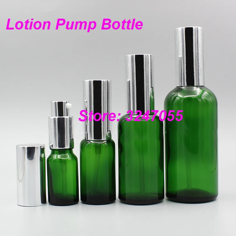 5ml10ml15ml20ml30ml50ml100ml Green Glass Cosmetic Lotion Pump Bottle, Professional Beauty Makeup Emulsion Container/Vials 5ml10ml15ml20ml30ml50ml100ml Green Glass Cosmetic Lotion Pump Bottle, Professional Beauty Makeup Emulsion Container/Vials