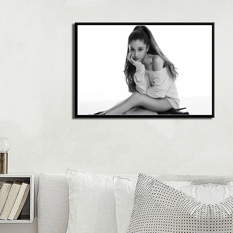P018 Ариана Гранде звезды поп-музыки певица Красота художественной росписи Шелковый Холст плакат стены домашний декор, произведение искусства