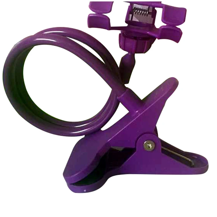 Soporte Universal para teléfonos móviles Pinza Flexible Mesa ajustable Mesa púrpura