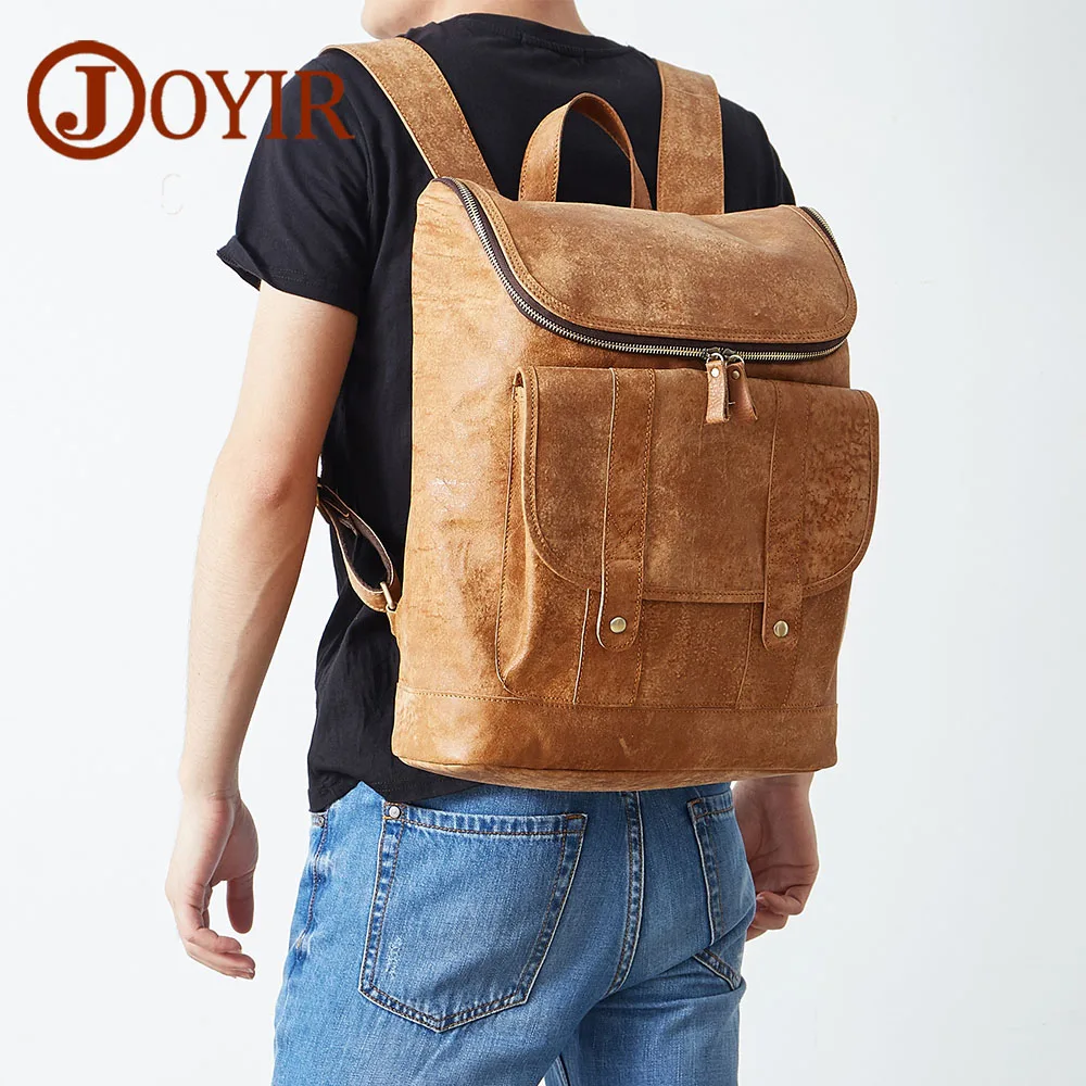 JOYIR Designer Genuine Leather Men Backpack Male Travel Backpack School bag Men Laptop Backpacks