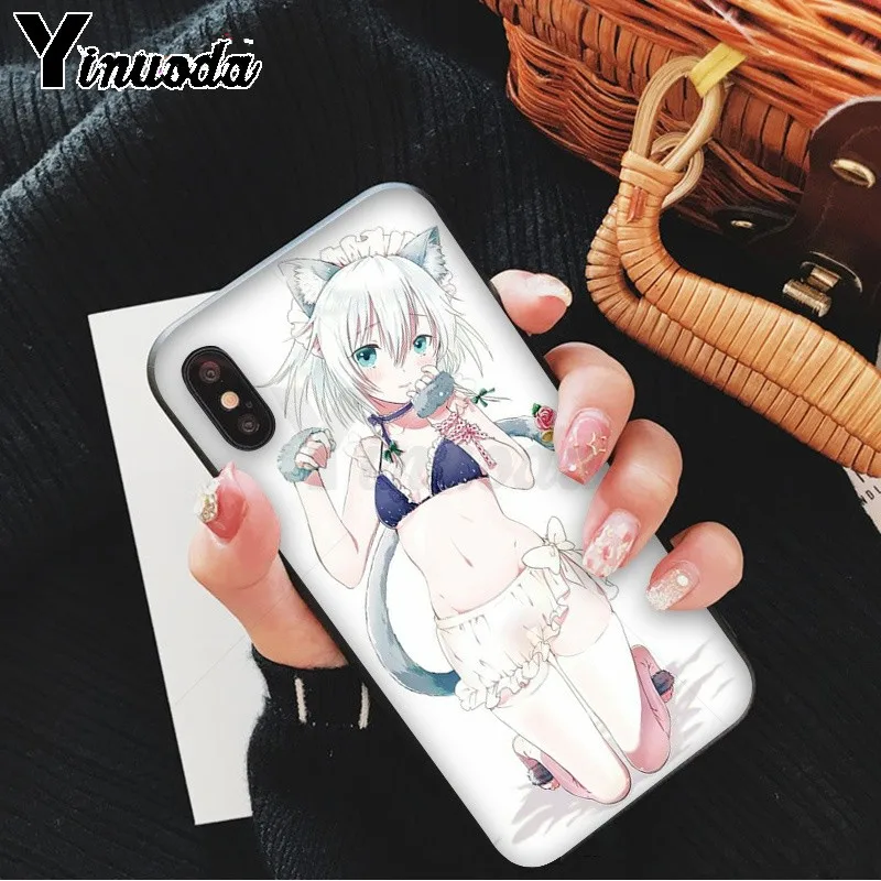 Sexy cartoon the anime kawaii Girl Cat