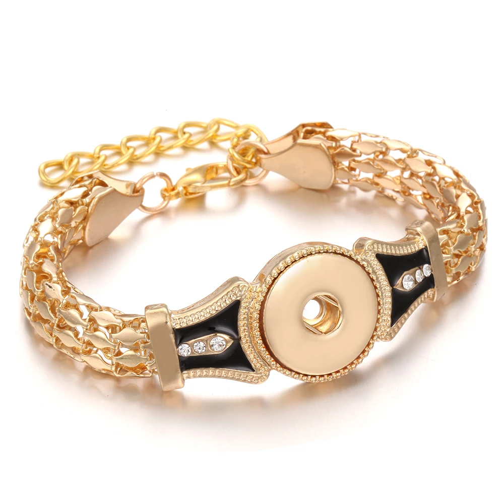 

2019 Snap Jewelry Bracelet Magnet Bohemian Watches Women Jewelry Colorful Pulseras New Vintage 18mm Metal Snap Button Bracelet