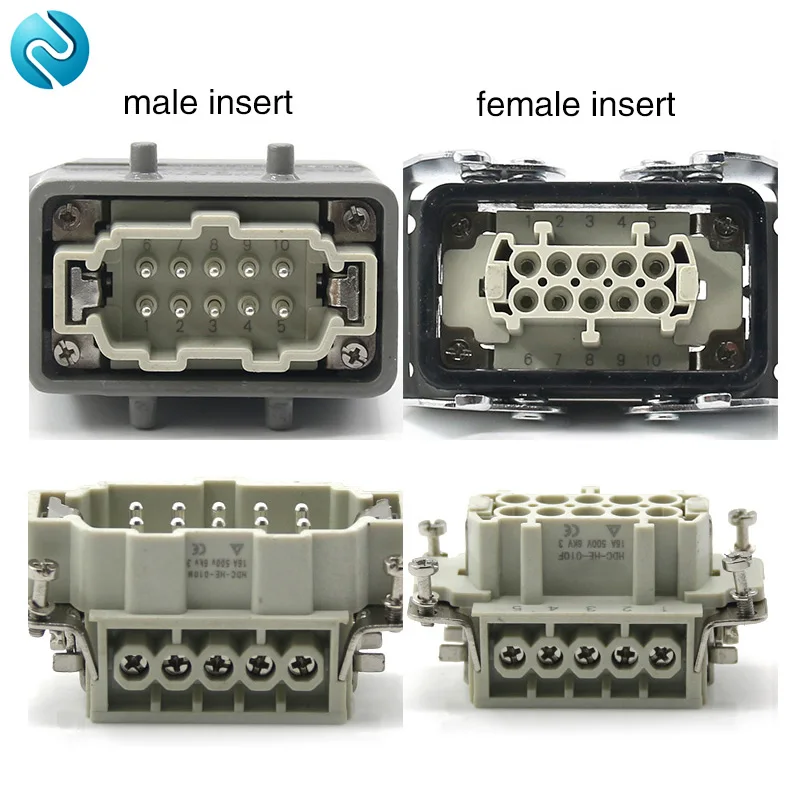 Прямоугольный сверхмощный разъем he-010 core промышленный водонепроницаемый авиационный разъем 16A