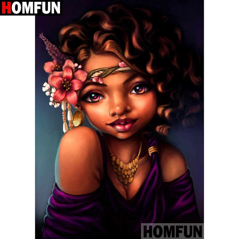 

HOMFUN Full Square/Round Drill 5D DIY Diamond Painting "Cartoon girl" Embroidery Cross Stitch 5D Home Decor Gift A13820