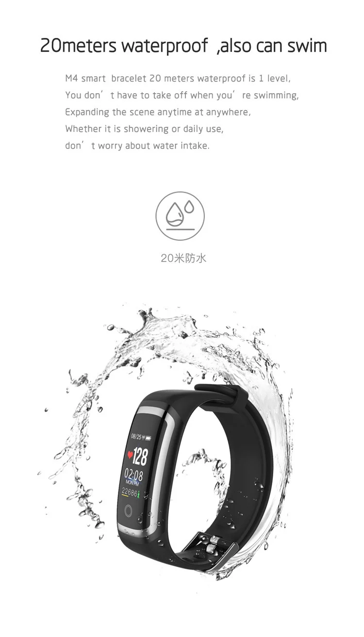 Ataliqi M4, умный Браслет для плавания, монитор сердечного ритма, фитнес-трекер, смарт-браслет, часы для Xiaomi honor