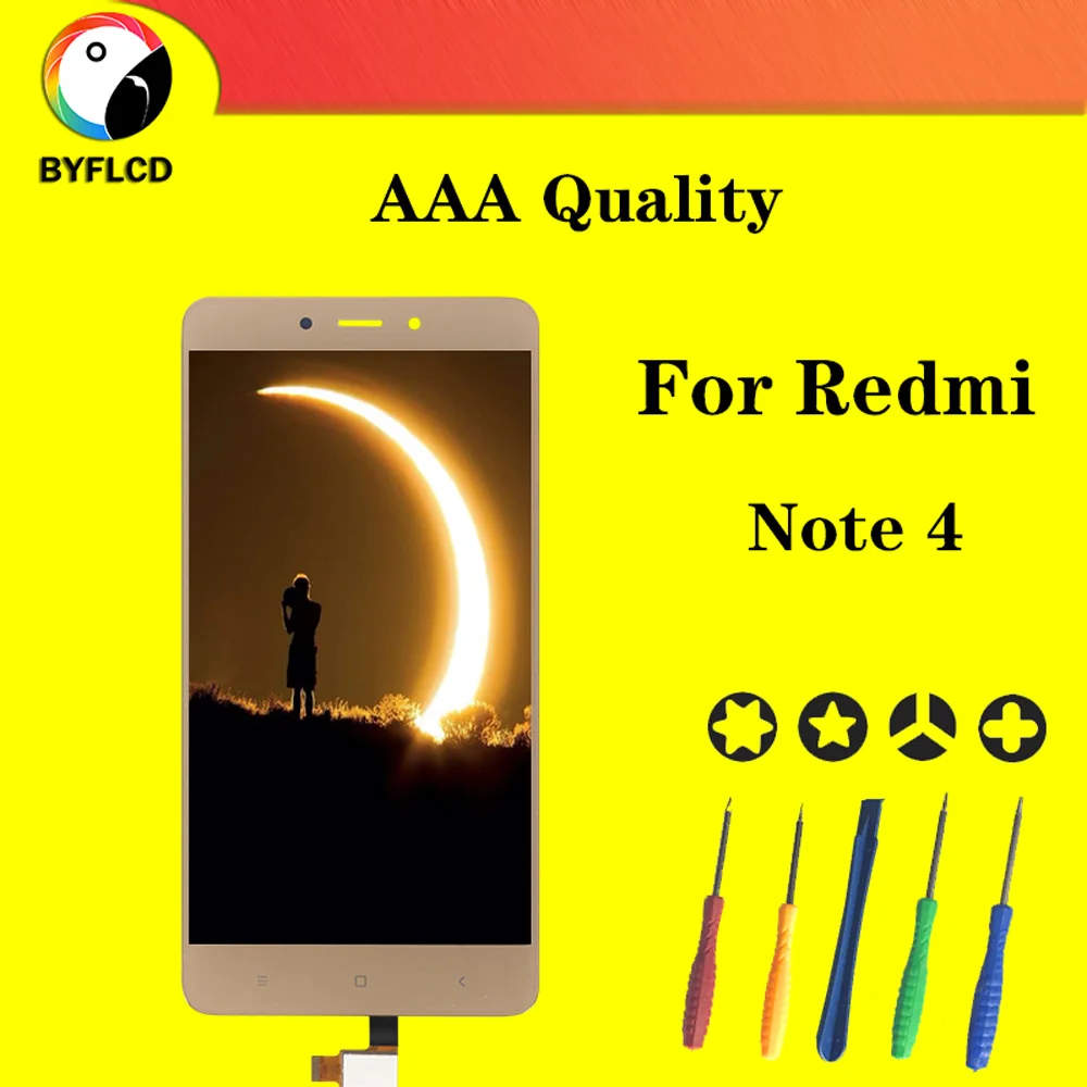 

Original AAA Quality display for redmi note 4 lcd for xiaomi redmi note 4 Screen with frame Touch Display Assembly replace