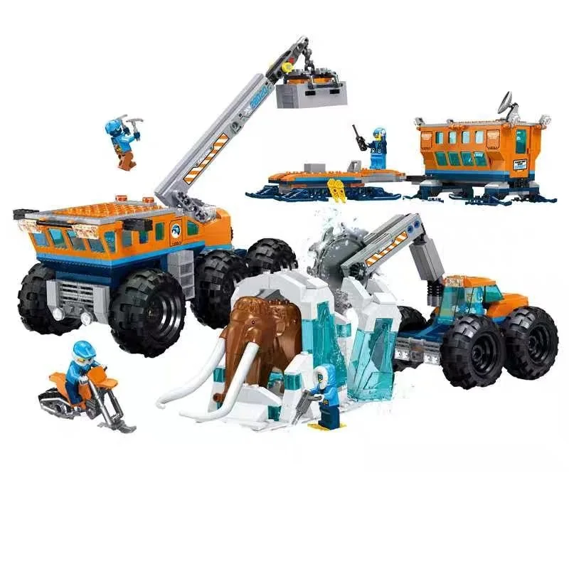

new 28020 City Figure Block Antarctic Rescue Vehicle Building Blocks Compatible legoland DIY Toy For Kids Birthday Gift