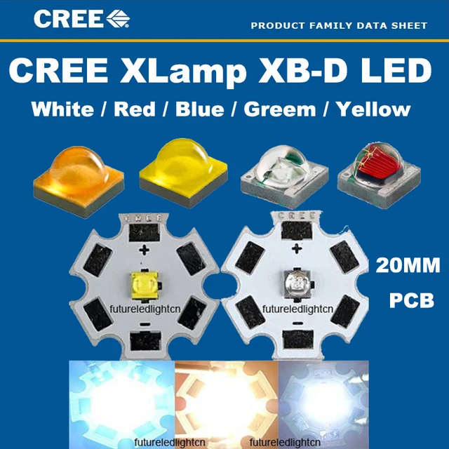 Cree 3w led chip XBD XB D LED Emitter Chip Warm White Cold/ White 6300