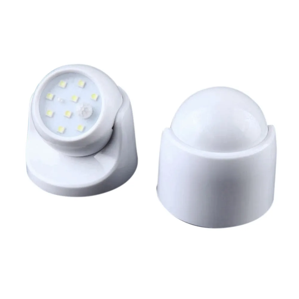 

Security 9 LED Led Motion Sensor Nightlight 360 Degree Rotation Children's Nightlight Auto PIR IR Infrared Detector Lamp