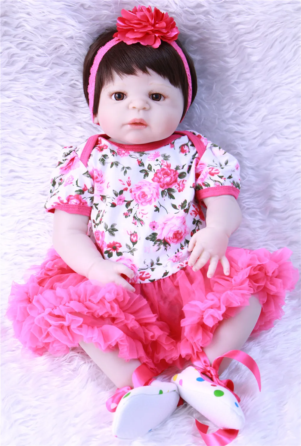 22 &quot55 см куклы reborn полностью силиконовые виниловые Детские bebe princess bonecas красивая