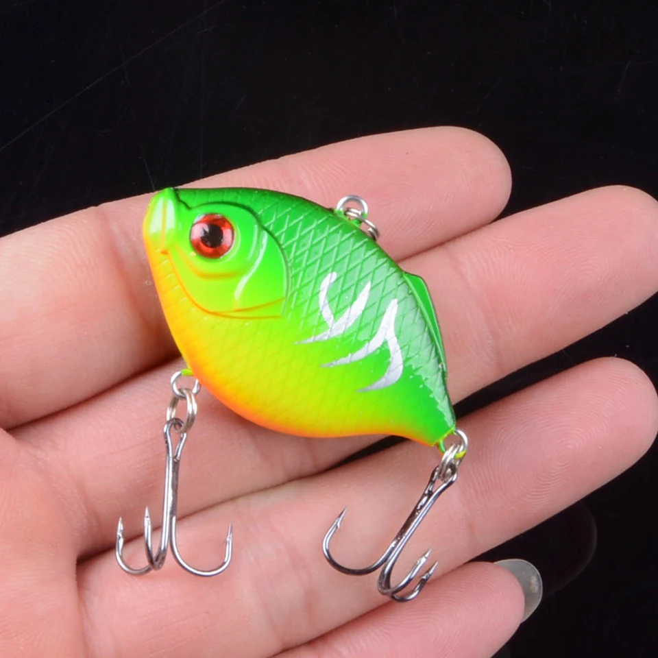 

1PCS 4.5cm/8.6g Winter Sea Hard Fishing Lure VIB Set Bait 3D Eyes Wobbler Crankbait Top Water Lure