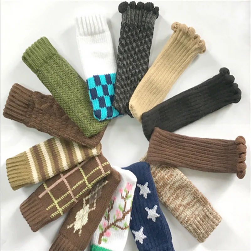 

4 Pcs/Set Knit Home Solid color Thicken Table Legs Sleeve Door Chair Cover Floor Protector Side Table Chair Foot Knitting Socks