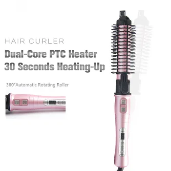 

100-240V Electric Curling Irons Automatic Rotating Curling Iron LCD Display Straight Hair Comb Dual-use not Hurt Hair