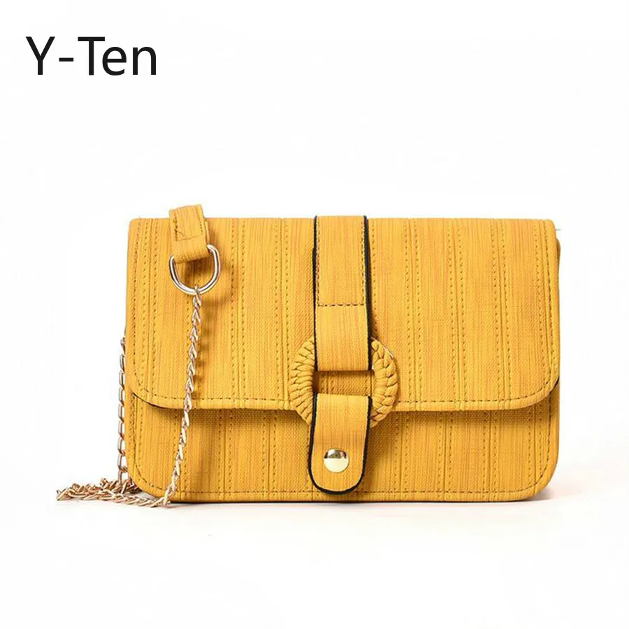 

Yellow Women Messenger Bags Flap Bag For Ladies PU Leather Crossbody Shoulder Bags Small Female All-match Handbags