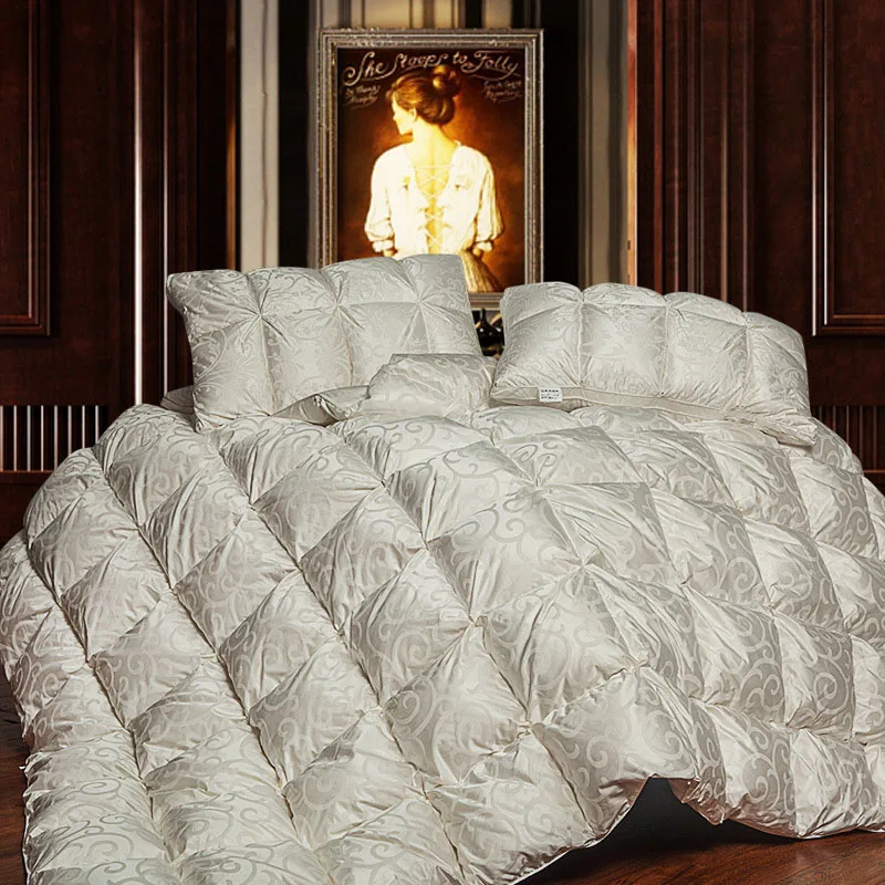 White goose down duvet hotel wedding duvet core quilt 2.2 meters double