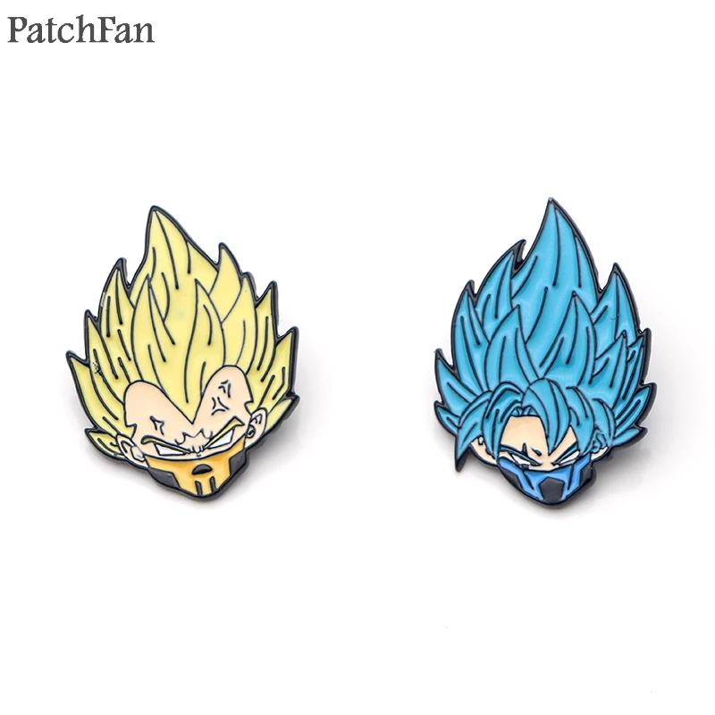 Patchfan Dragon ball Son Goku Saiyan цинковые значки в виде галстука рюкзак одежда броши для мужчин и женщин украшение на шляпку для значков медалей A0968