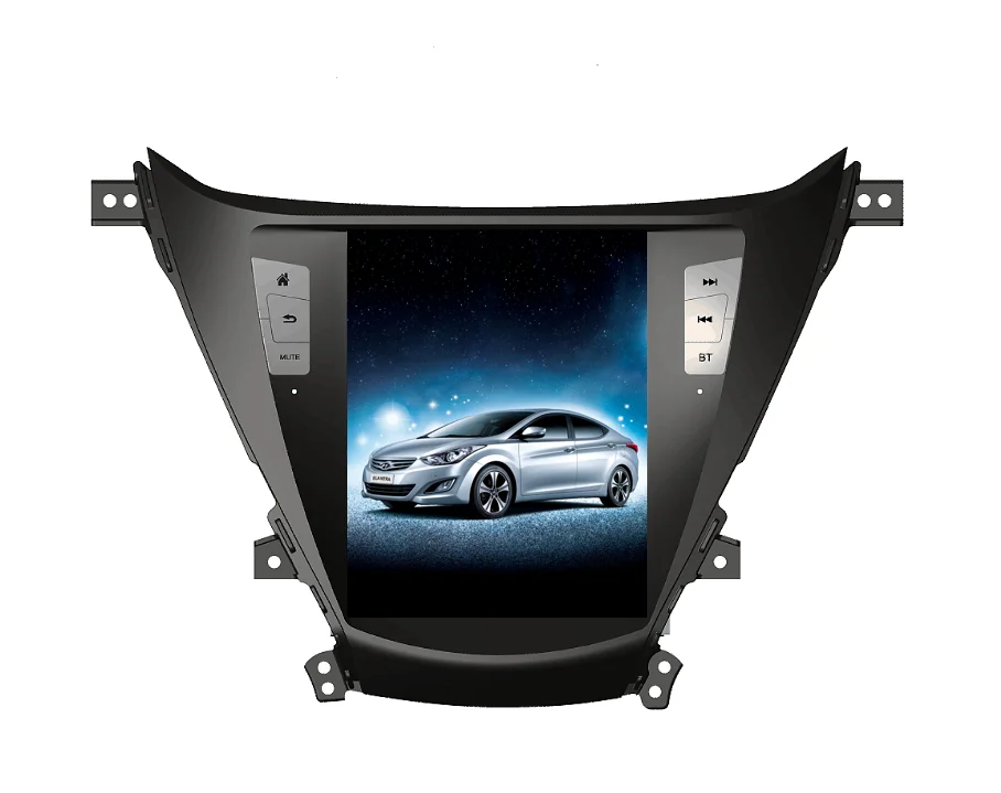 LaiQi 10.4 Quadcore Car DVD player 1280x800 Vertical Screen Tesla Style Stereo GPS Navigation for Hyundai Elantra2010-2018