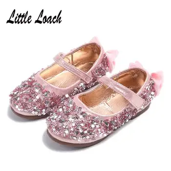 

Girls Princess Bling Bling Shoes Rhinestone Design Fashion Kids Dress Shoes Fancy Dance Flats All-match Spring Sneakers Footwear