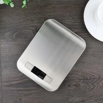 Бытовые кухонные весы 1 г-5 кг пищевые диеты Почтовые весы Баланс измерительный инструмент тонкий ЖК-цифровой электронный весы - Цвет: Silver