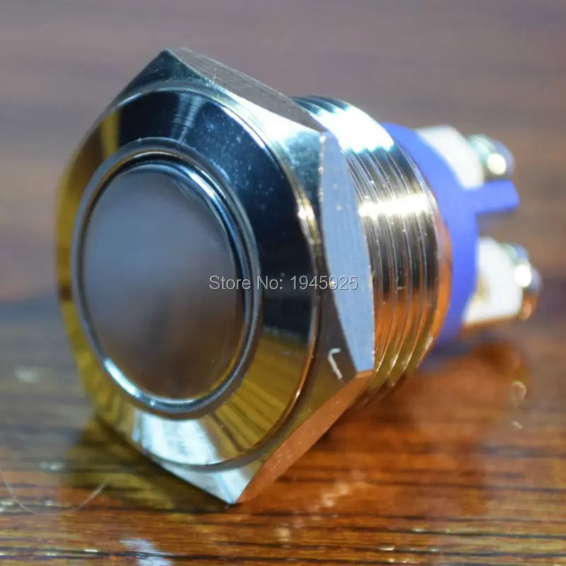 

16mm Normally open Momentary brass anti vandal Metal Electric Switch