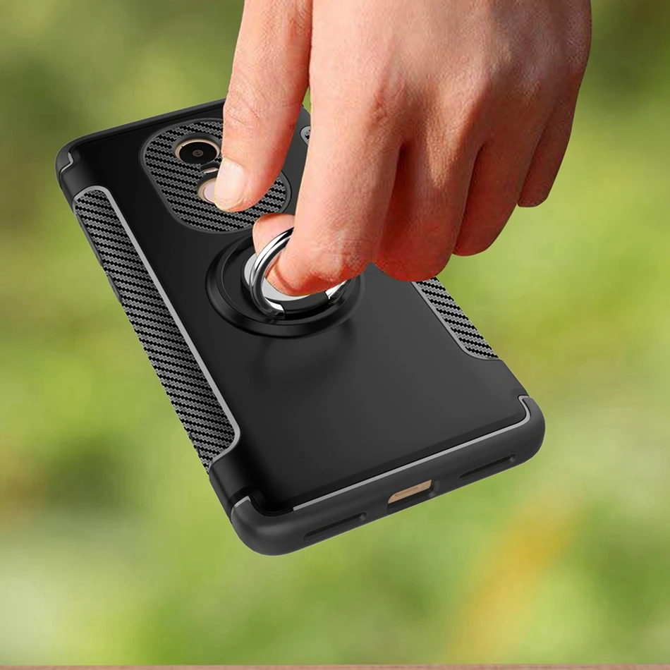 Fitted Case for Xiaomi Redmi Note 4X Magnetic Car Holder Case Finger Ring Stand Cover for Xiaomi Redmi 5 4X 4A Note 5 Pro Coque (2)