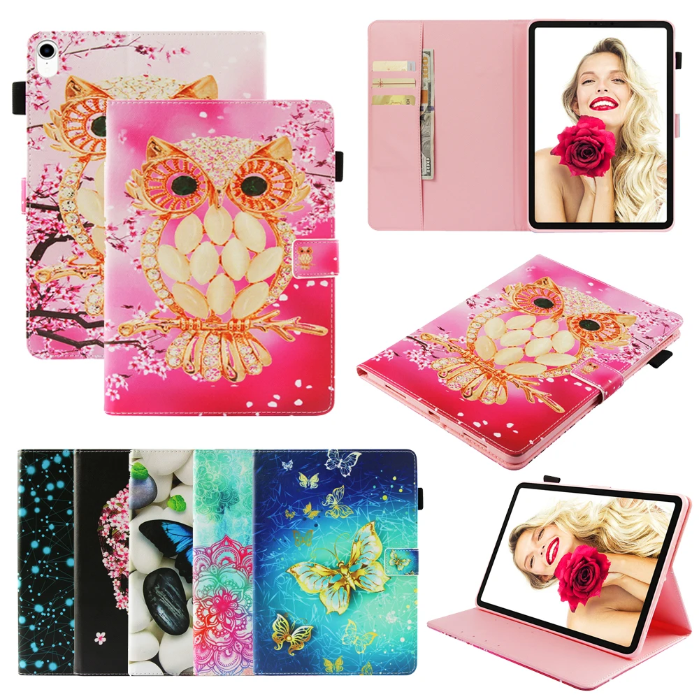 

Magnetic Funda Case For Apple New iPad 9.7 2017 2018 Fashion 3D Printed PU Leather Flip Wallet Case Cover Silicone Shell Coque