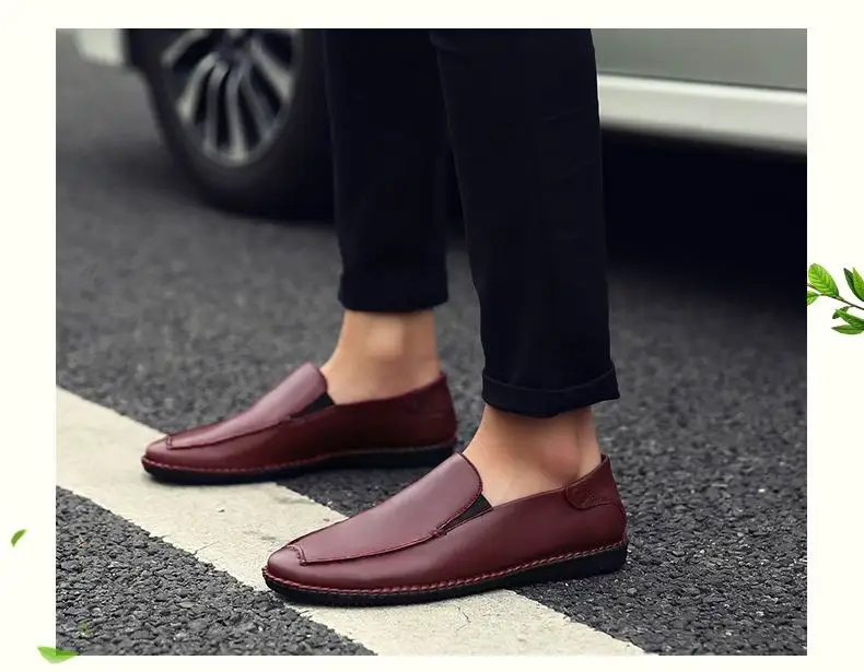 rouge De Tendance Designer Noir Hombre marron Hommes Homme Mode Marée Mocassins Chaussure Casual Pour Doux Marine 44 Bout Errfc Appartements Loisirs Rond bleu Chaussures 1qw50v