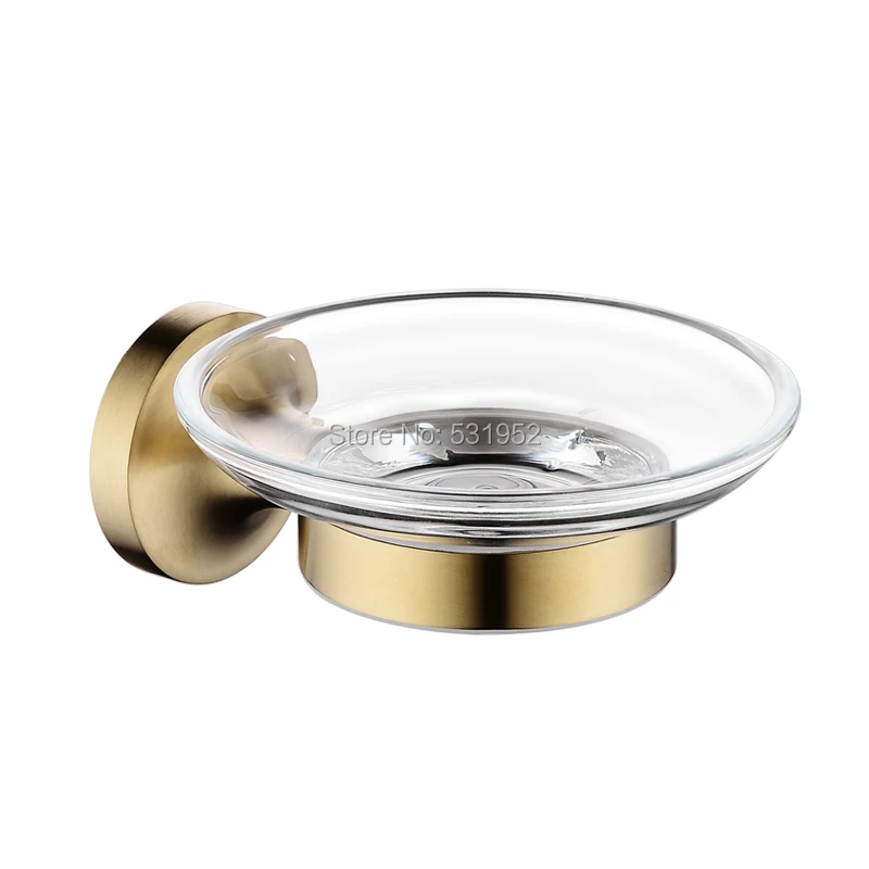 Fashion and Luxury Brushed Gold Soap Dish Holder Wall Mount Soap Dish