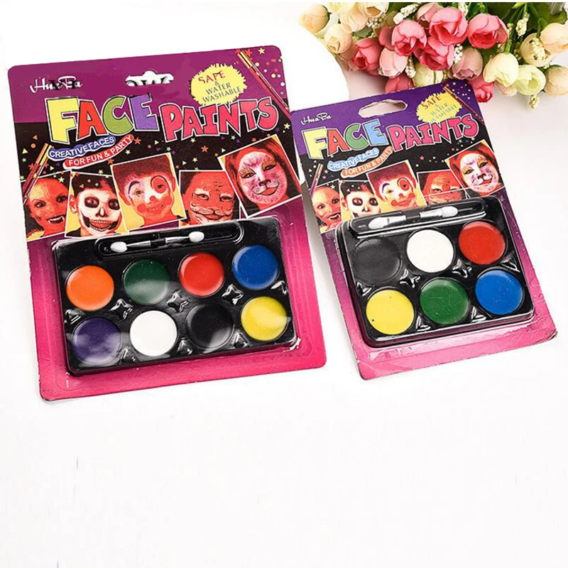 

6/8 Colors Face Painting Pencils Splicing Structure Face Paint Crayon Christmas Body Painting Pen Stick Children Party Makeup