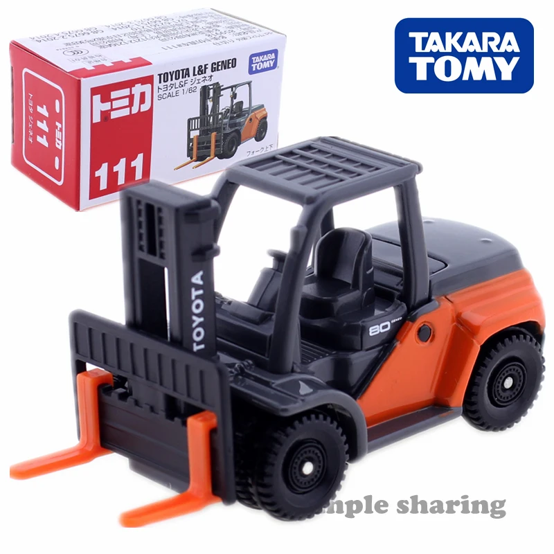 Takara Tomy Tomica No.111 TOYOTA L &amp F GENEO модель вилочного погрузчика 1:62 литый под давлением