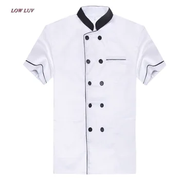 

Short Sleeve Chef Service Hotel Workwear Restaurant Workwear Mold Uniform Chef Kitchen Chef Chef High Quality zh007
