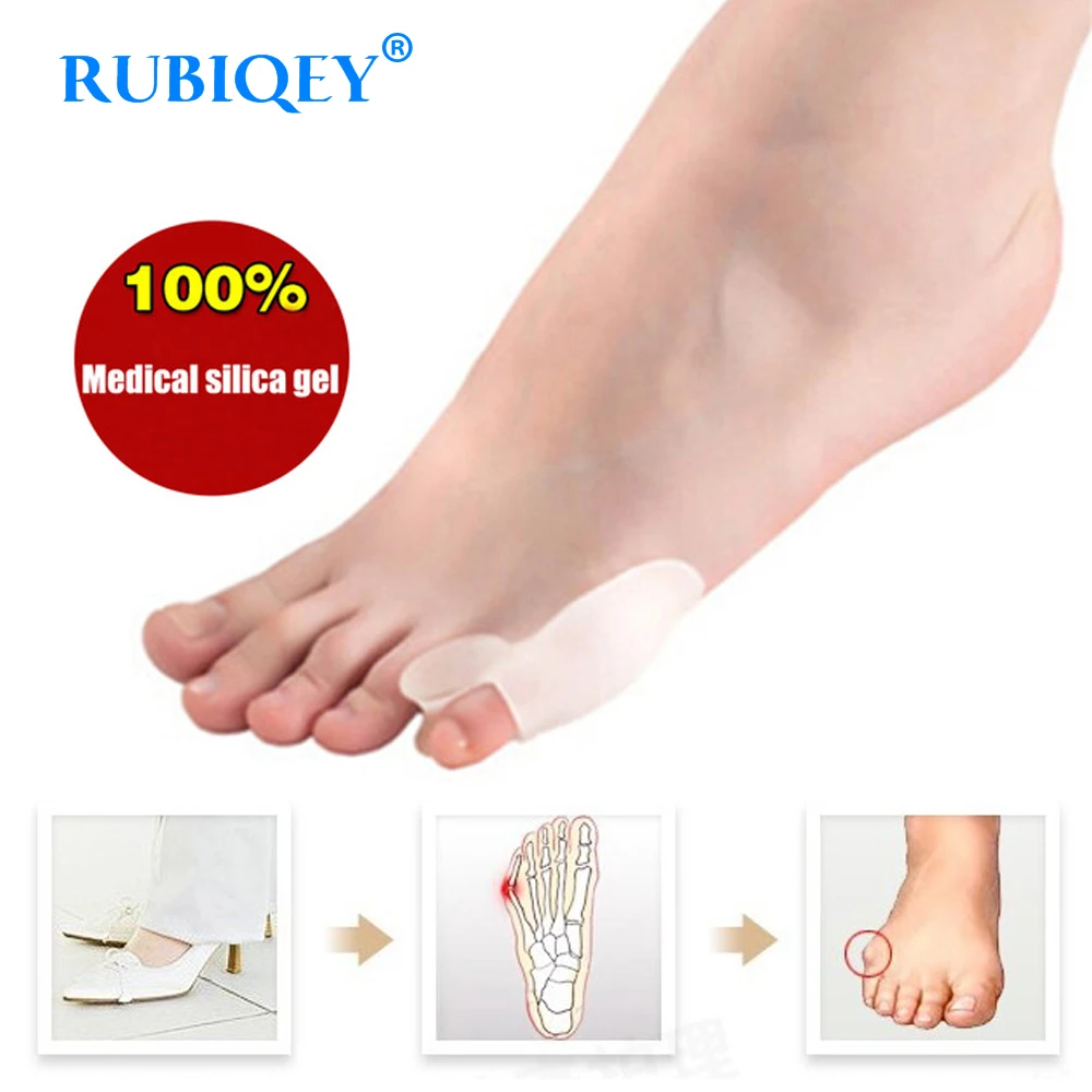 

1pair Feet Braces Supports Pedicure Orthopedic Braces To Correct Daily Sliicone Toe Small Bone Foot Care Hallux Valgus