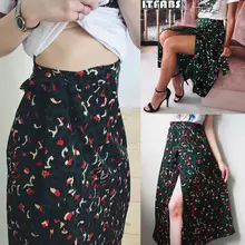 Летняя женская сексуальная леопардовая юбка длиной до щиколотки, вечерние юбки для пляжного отдыха