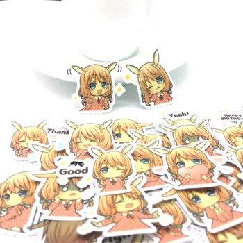 

40 Pcs Rabbit ears Girl sticker scrapbooking for Laptop Phone Luggage Skateboad Bicycles Cartoon fairy Paper stickers kawaii