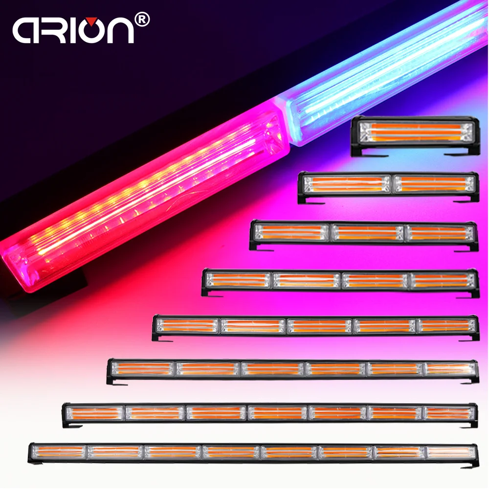 

90W COB LED Emergency Warning Light Bar Traffic Advisor Strobe Amber/White 28.5" Red Blue