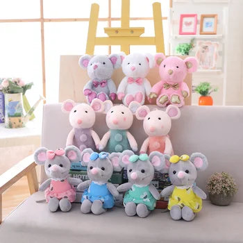 

1PC 25cm Cute Mouse Plush Toy Stuffed Soft Animal Rat Doll Kawaii Birthday Gift for Children Lovely Kids Baby Toy