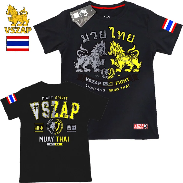 VSZAP fight популярный логотип MMA kirin Спортивная тренировочная футболка coyote с коротким