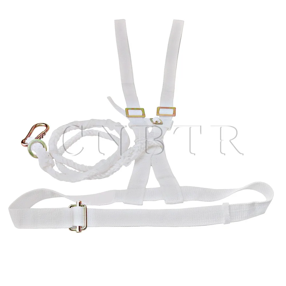 

CNBTR 170cm Length Nylon Rope Fall Protection Safety Harness Lanyard with Small Snap Hook for Height Work