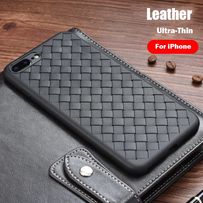 Leather Case For iPhone X Xs Max Luxury Soft TPU Silicone Cases Cover