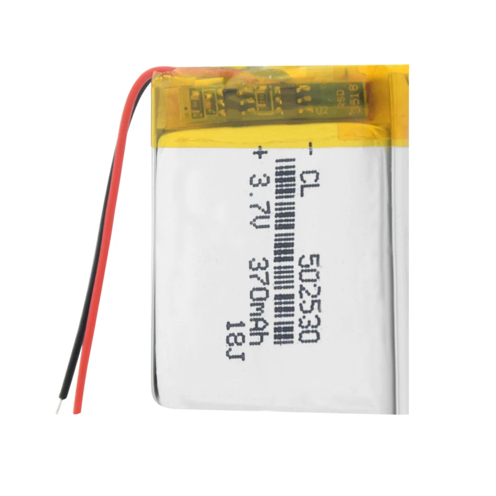 Перезаряжаемая батарея 3,7 в 370 мАч 502530 литий-полимерная литий-ионная батарея Lipo cells для смарт-часов MP3 MP4 игрушка GPS автомобиль