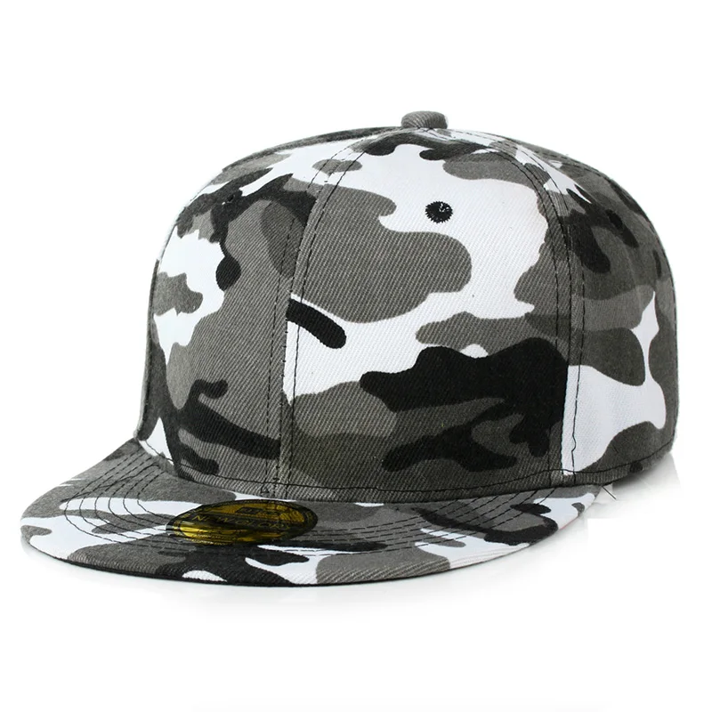 Camouflage snapback women men polyester caps blank flat camo baseball ...