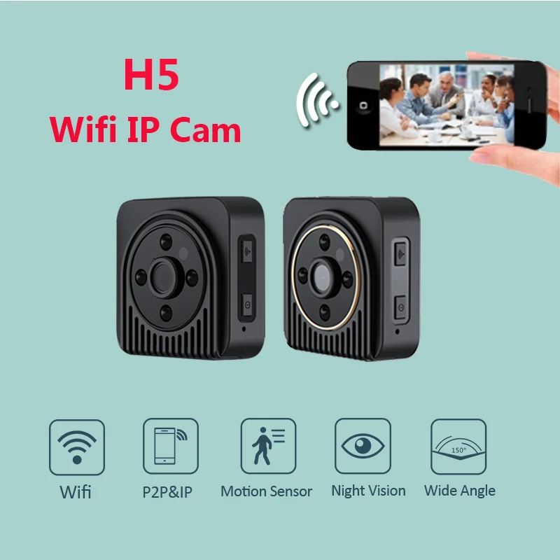 H5 Беспроводной мини Камера H.264 720P HD Wifi IP DV Камера инфракрасный Ночное видение Micro Камера Широкий Ангел 150 градусов мини Camcoeder