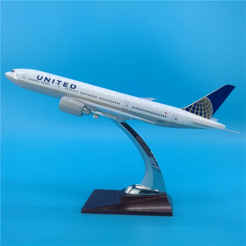 Модель самолета B777 авиакомпании United Airlines модель Боинг 777 32 см|aircraft model|united
