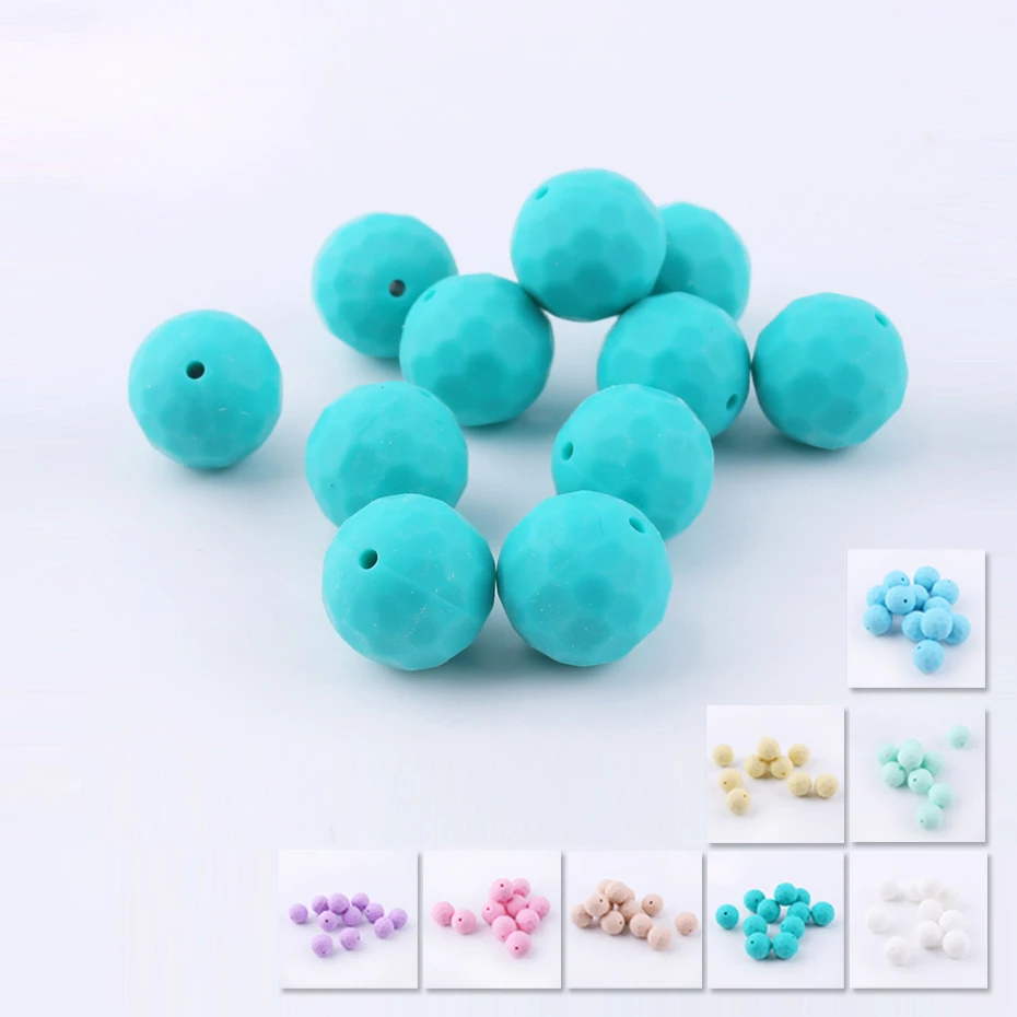 

Bite Bites Food Grade 15mm Silicone Beads 10PCS Baby Teething Chewable Teethers Safe DIY Feeding Necklace For Mom Baby Teether