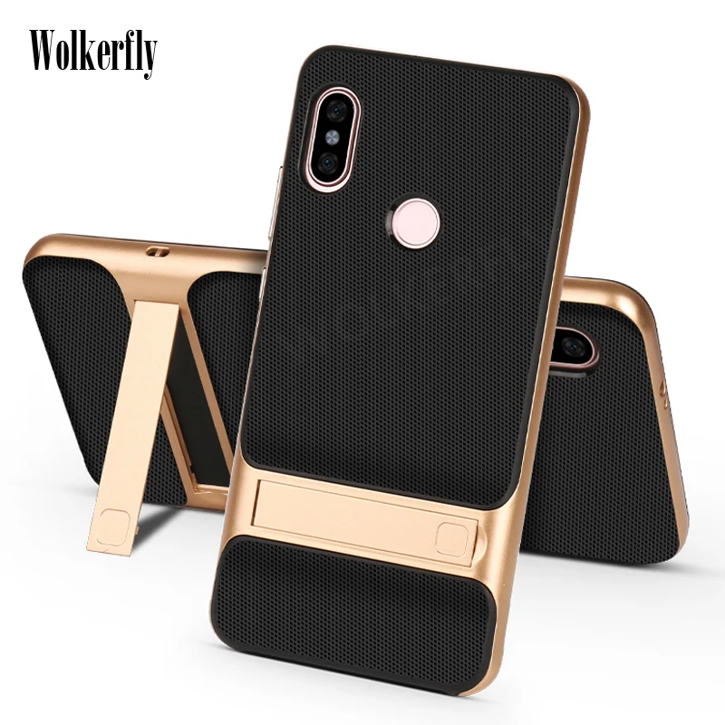 

Global Kickstand Phone Case For Xiaomi Redmi Note 5 Pro Note 7 6 Pro Hard PC+TPU Back Cover For Xiaomi Redmi Note 7 Stand Case