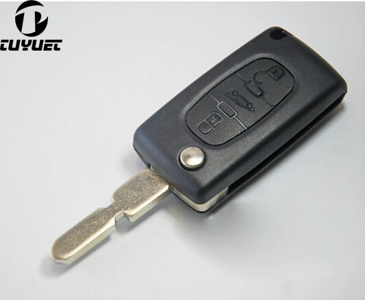 Peugeot 406 flip remote key shell 3 button (8)-1