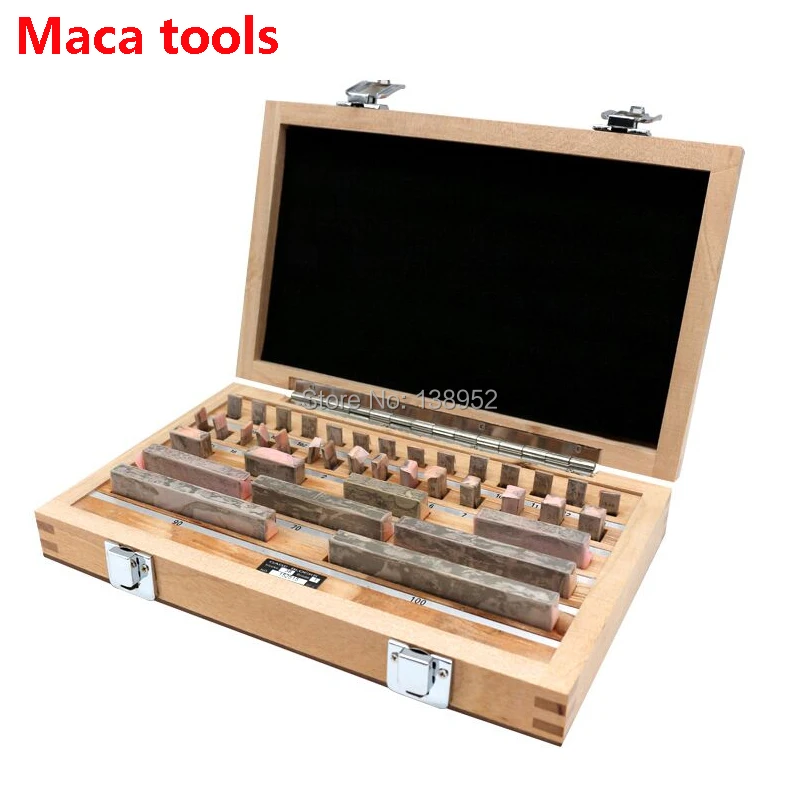 

Professional precision inspection tools 0 Grade 1 Grade Block gauge set 0.5--100mm Block Harden Gauges 83pcs/set
